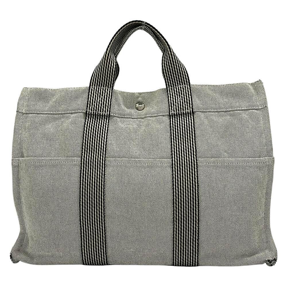 Hermès New Fourre Tout Tote MM Tote Bag White Black